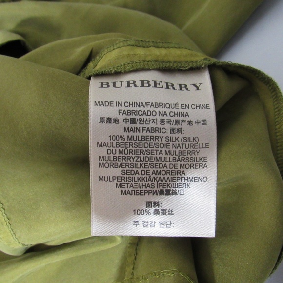 Burberry Brit Dress Womens 4 Green 100% Mulberry - Picture 8 of 8